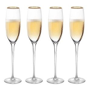 NWT Set of 4 Long Stem Champagne Flutes